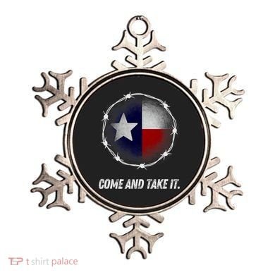Come And Take It Texas Flag Barbed Wire Patriotic Usa Ornament