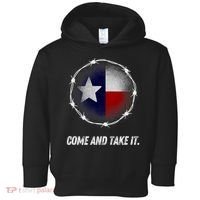 Come And Take It Texas Flag Barbed Wire Patriotic Usa Toddler Hoodie thumb 0