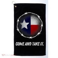 Come And Take It Texas Flag Barbed Wire Patriotic Usa Golf Towel thumb 0