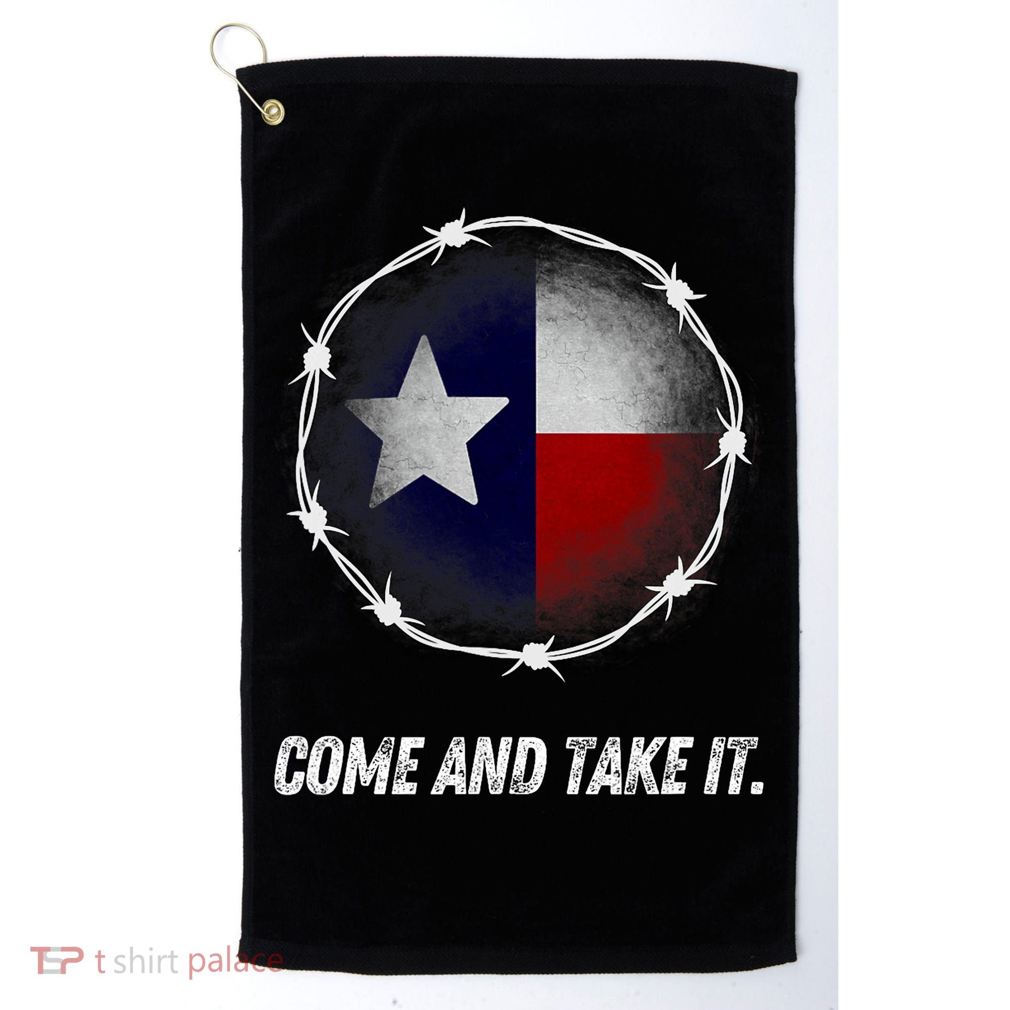 Come And Take It Texas Flag Barbed Wire Patriotic Usa Golf Towel