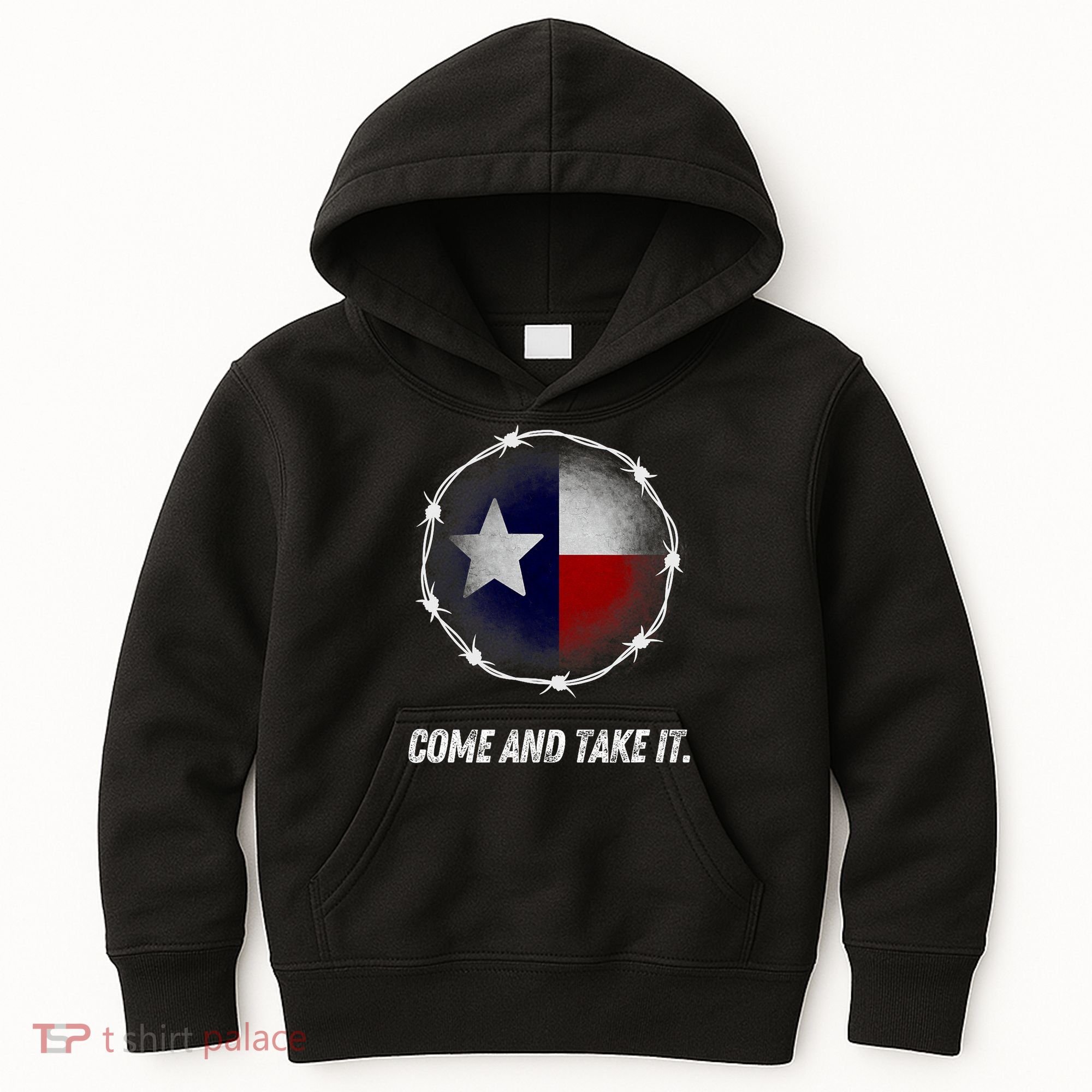 Come And Take It Texas Flag Barbed Wire Patriotic Usa Kids Hoodie