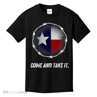 Come And Take It Texas Flag Barbed Wire Patriotic Usa Kids T-Shirt