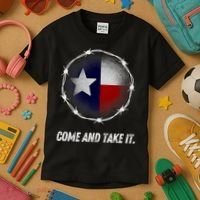 Come And Take It Texas Flag Barbed Wire Patriotic Usa Kids T-Shirt thumb 3