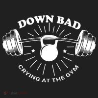 Crying At The Gym Down Bad Workout Golf Towel thumb 3