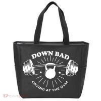 Crying At The Gym Down Bad Workout Tote Bag thumb 0