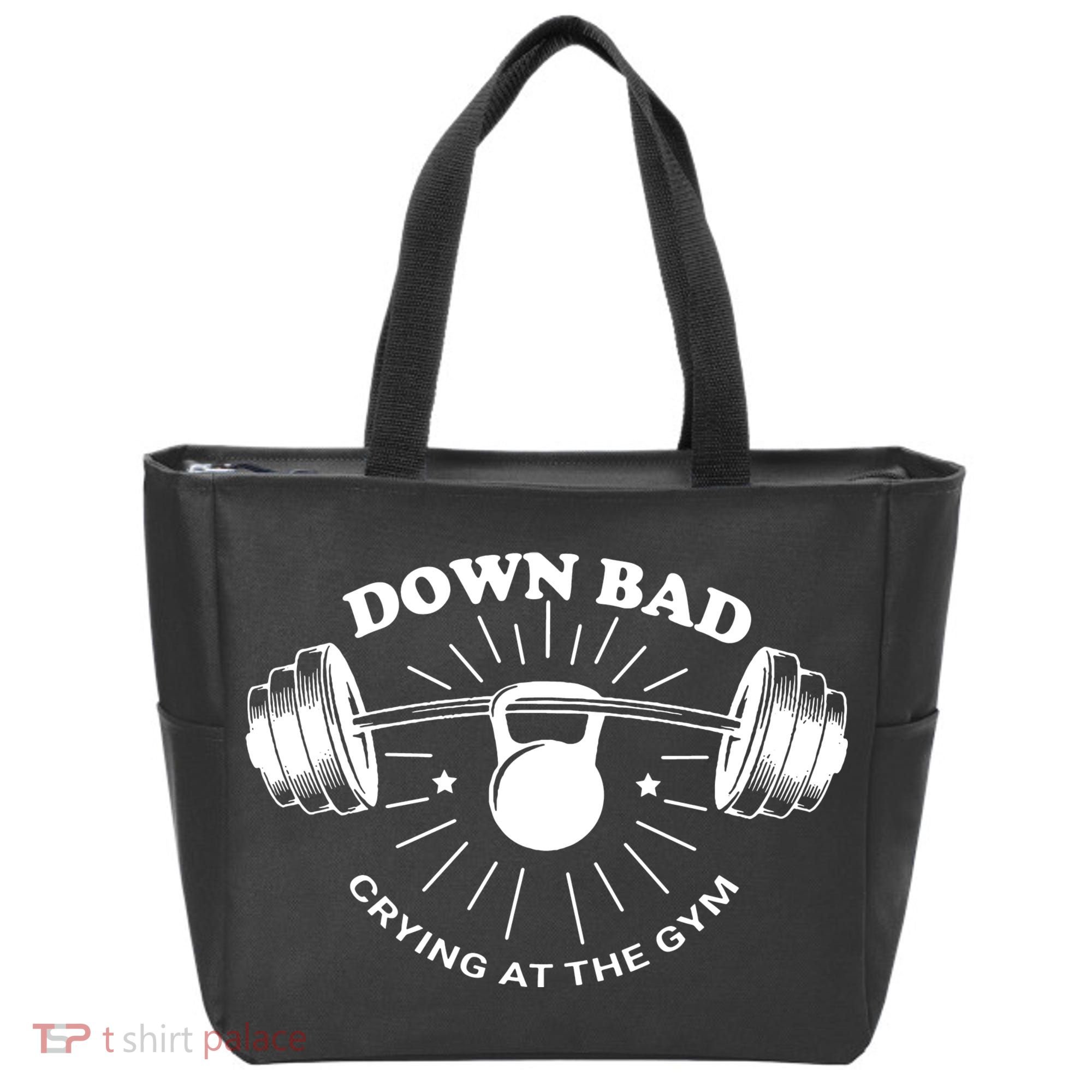 Crying At The Gym Down Bad Workout Tote Bag