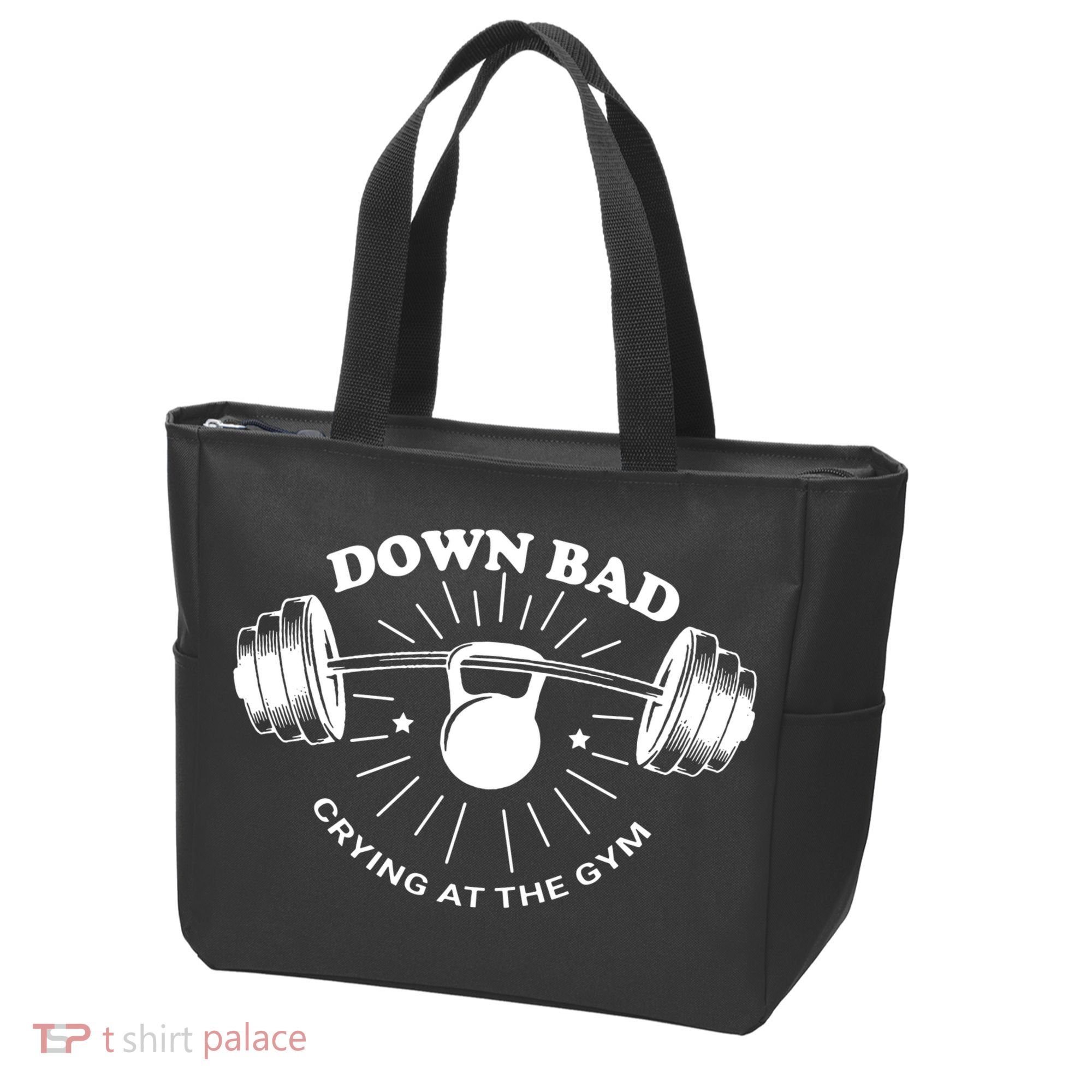 Crying At The Gym Down Bad Workout Tote Bag