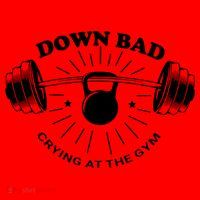 Crying At The Gym Down Bad Workout Santa Hat thumb 1