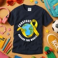 CureFest Around The World Kids T-Shirt thumb 3