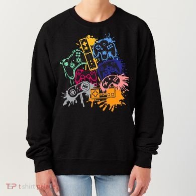 Control All The Things Video Games Controller Gamer Colorful Women's Sweatshirt