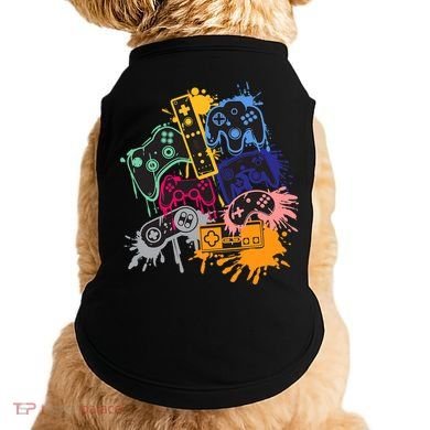 Control All The Things Video Games Controller Gamer Colorful Doggie Tank
