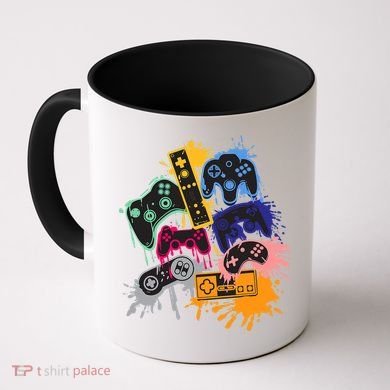 Control All The Things Video Games Controller Gamer Colorful Coffee Mug
