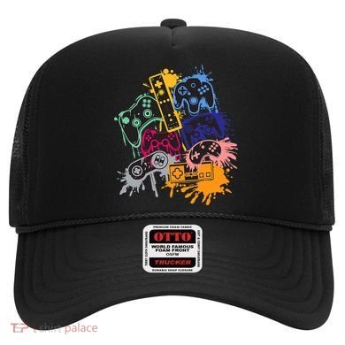 Control All The Things Video Games Controller Gamer Colorful Hat