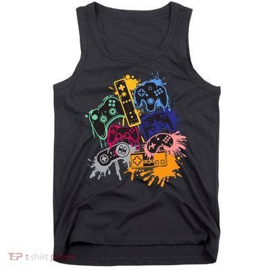 Control All The Things Video Games Controller Gamer Colorful Tank Top