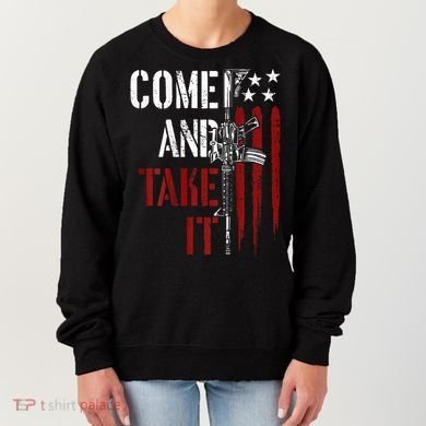Come And Take It Gun Rights Ar 15 American Flag Women's Sweatshirt