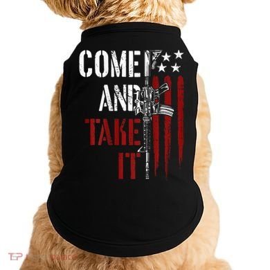 Come And Take It Gun Rights Ar 15 American Flag Doggie Tank