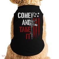 Come And Take It Gun Rights Ar 15 American Flag Doggie Tank thumb 0