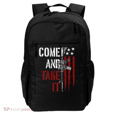 Come And Take It Gun Rights Ar 15 American Flag Backpack