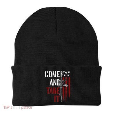 Come And Take It Gun Rights Ar 15 American Flag Beanie