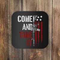 Come And Take It Gun Rights Ar 15 American Flag Coaster thumb 0