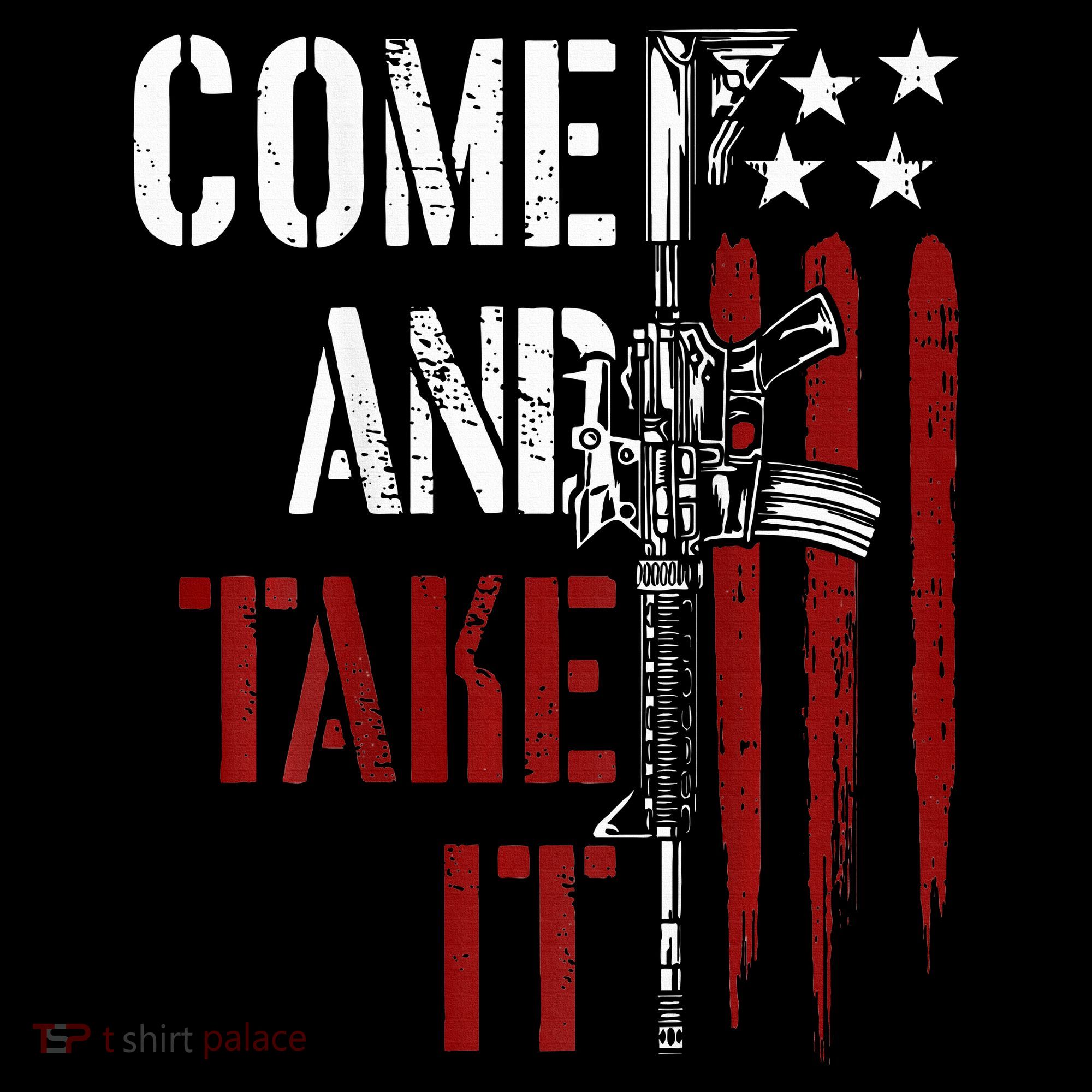 Come And Take It Gun Rights Ar 15 American Flag Women's Hoodie
