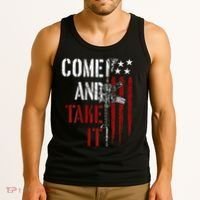 Come And Take It Gun Rights Ar 15 American Flag Tank Top thumb 3
