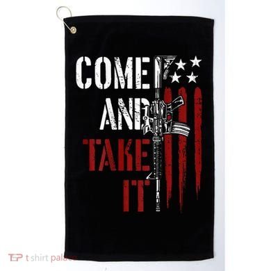 Come And Take It Gun Rights Ar 15 American Flag Golf Towel