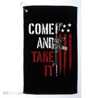 Come And Take It Gun Rights Ar 15 American Flag Golf Towel thumb 0