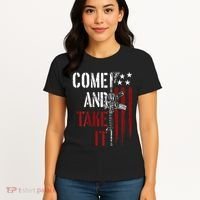 Come And Take It Gun Rights Ar 15 American Flag Women's T-Shirt thumb 4