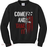 Come And Take It Gun Rights Ar 15 American Flag Kids Sweatshirt thumb 0