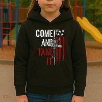 Come And Take It Gun Rights Ar 15 American Flag Kids Hoodie thumb 3