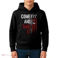 Come And Take It Gun Rights Ar 15 American Flag Kids Hoodie thumb 4
