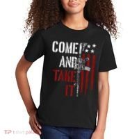 Come And Take It Gun Rights Ar 15 American Flag Kids T-Shirt thumb 2