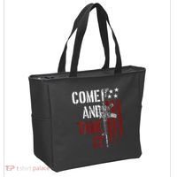 Come And Take It Gun Rights Ar 15 American Flag Tote Bag thumb 2