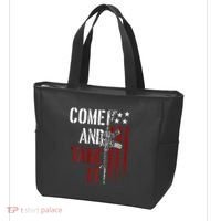 Come And Take It Gun Rights Ar 15 American Flag Tote Bag thumb 3