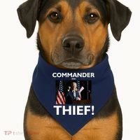Commander and Thief Joe Biden USA-Made Doggie Bandana thumb 1
