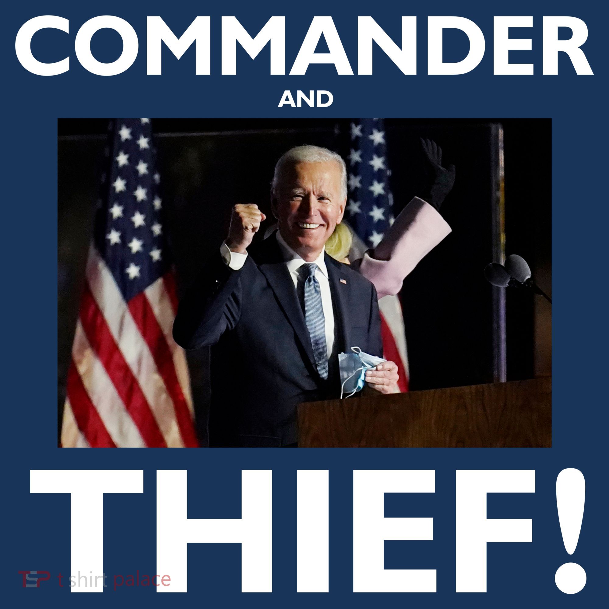 Commander and Thief Joe Biden Women's Long Sleeve Shirt