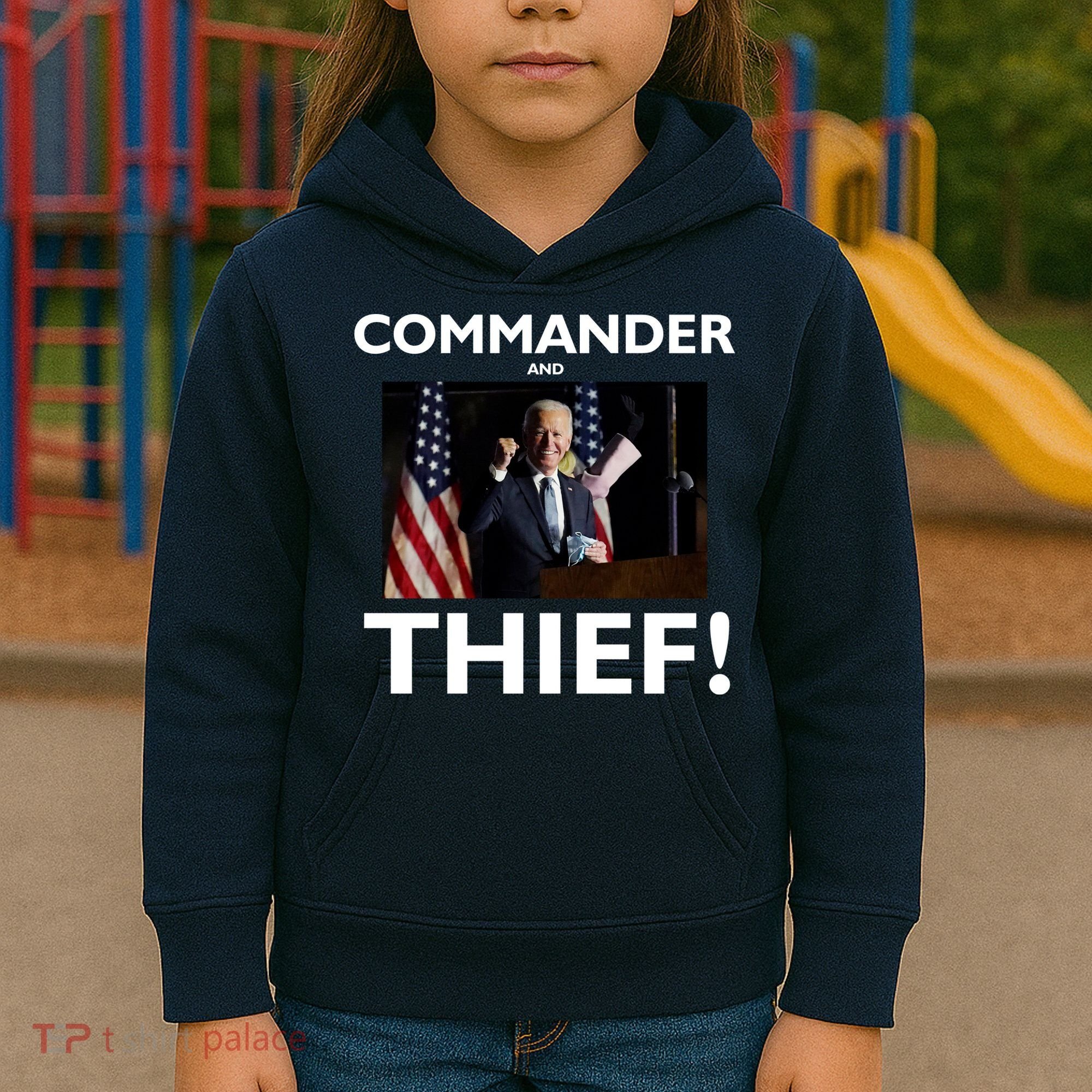Commander and Thief Joe Biden Kids Hoodie