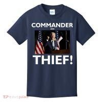 Commander and Thief Joe Biden Kids T-Shirt thumb 0