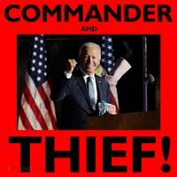 Commander and Thief Joe Biden Santa Hat thumb 1