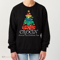 Crocin Around The Christmas Tree Funny Xmas Christmas Pajama Women's Sweatshirt thumb 0