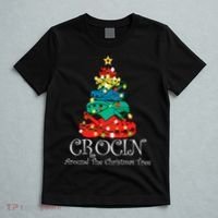 Crocin Around The Christmas Tree Funny Xmas Christmas Pajama T-Shirt thumb 5