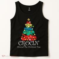 Crocin Around The Christmas Tree Funny Xmas Christmas Pajama Tank Top thumb 2