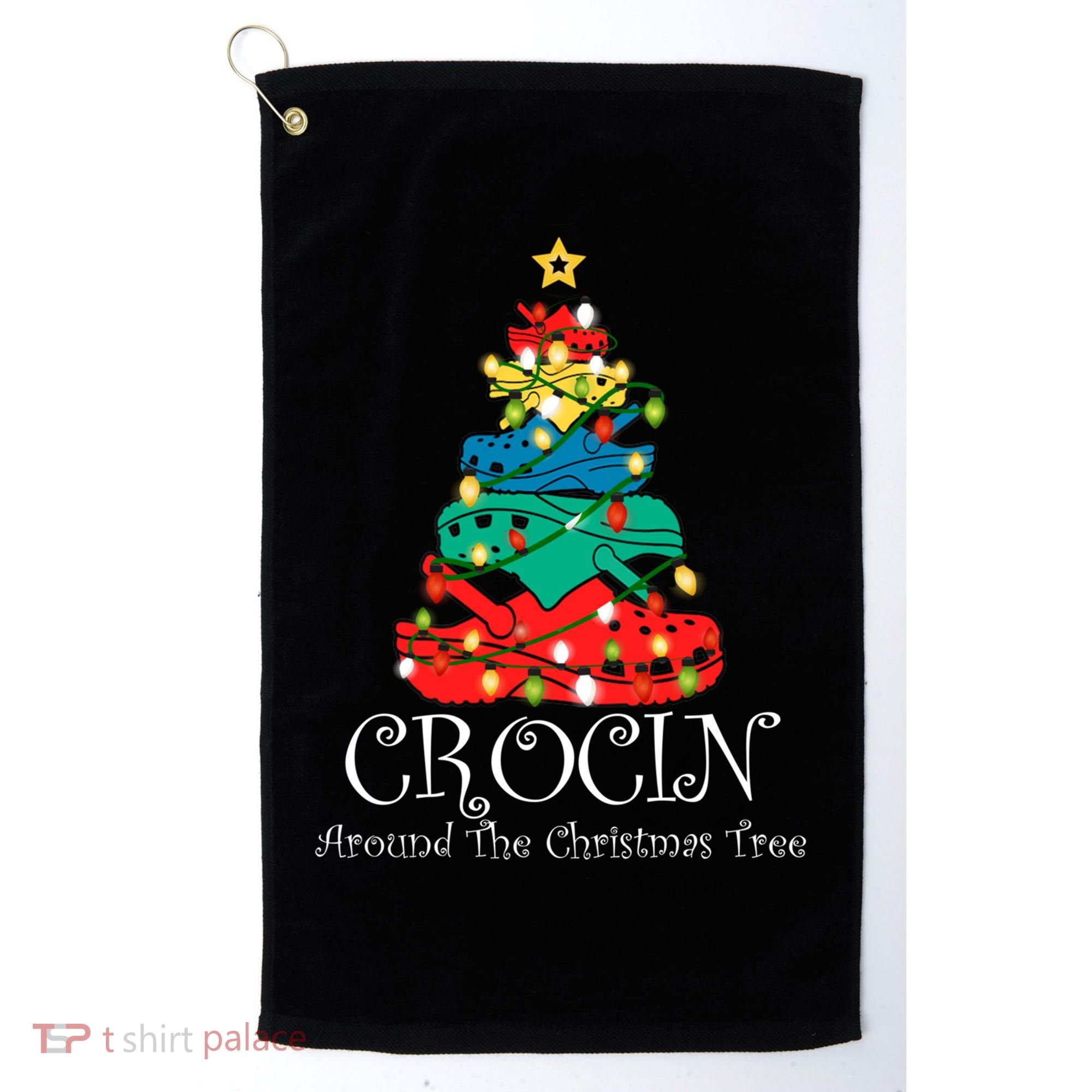 Crocin Around The Christmas Tree Funny Xmas Christmas Pajama Golf Towel
