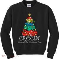 Crocin Around The Christmas Tree Funny Xmas Christmas Pajama Kids Sweatshirt thumb 0