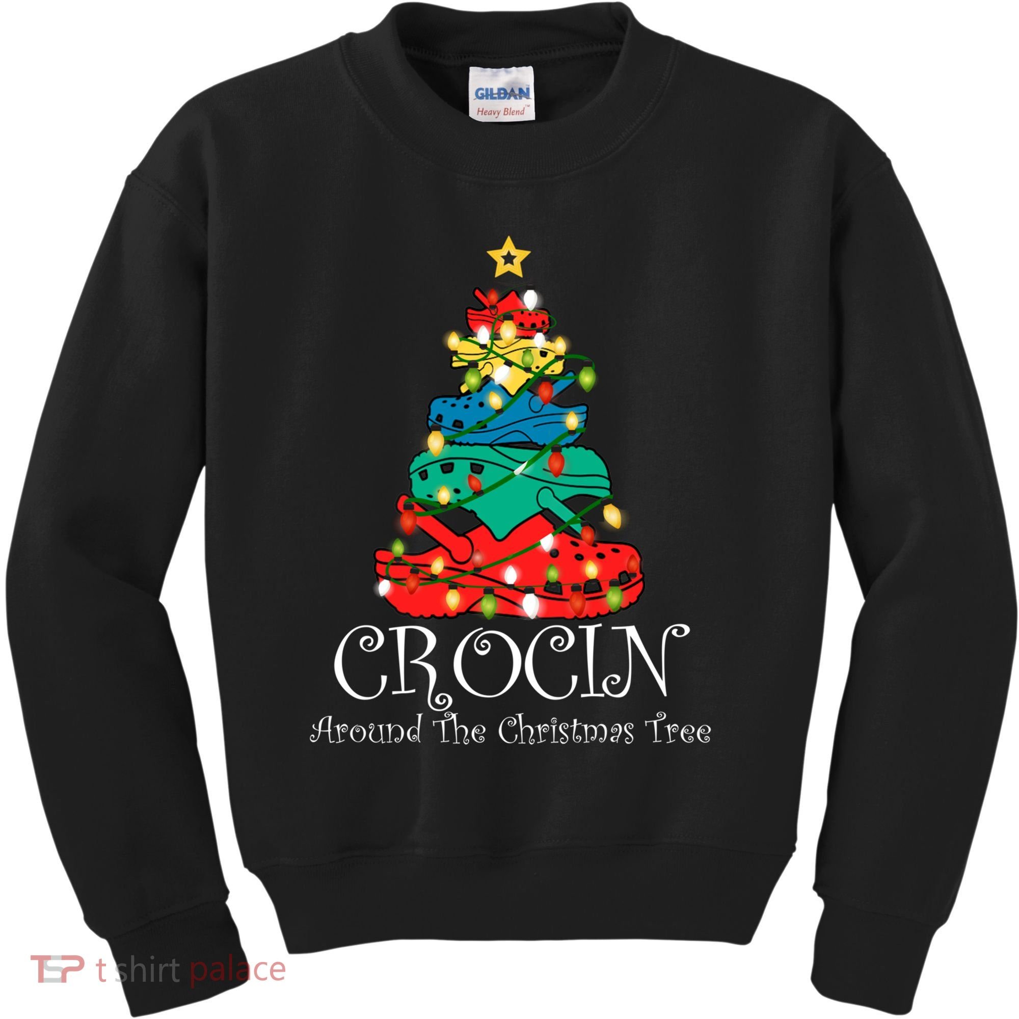 Crocin Around The Christmas Tree Funny Xmas Christmas Pajama Kids Sweatshirt