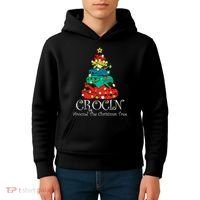 Crocin Around The Christmas Tree Funny Xmas Christmas Pajama Kids Hoodie thumb 4