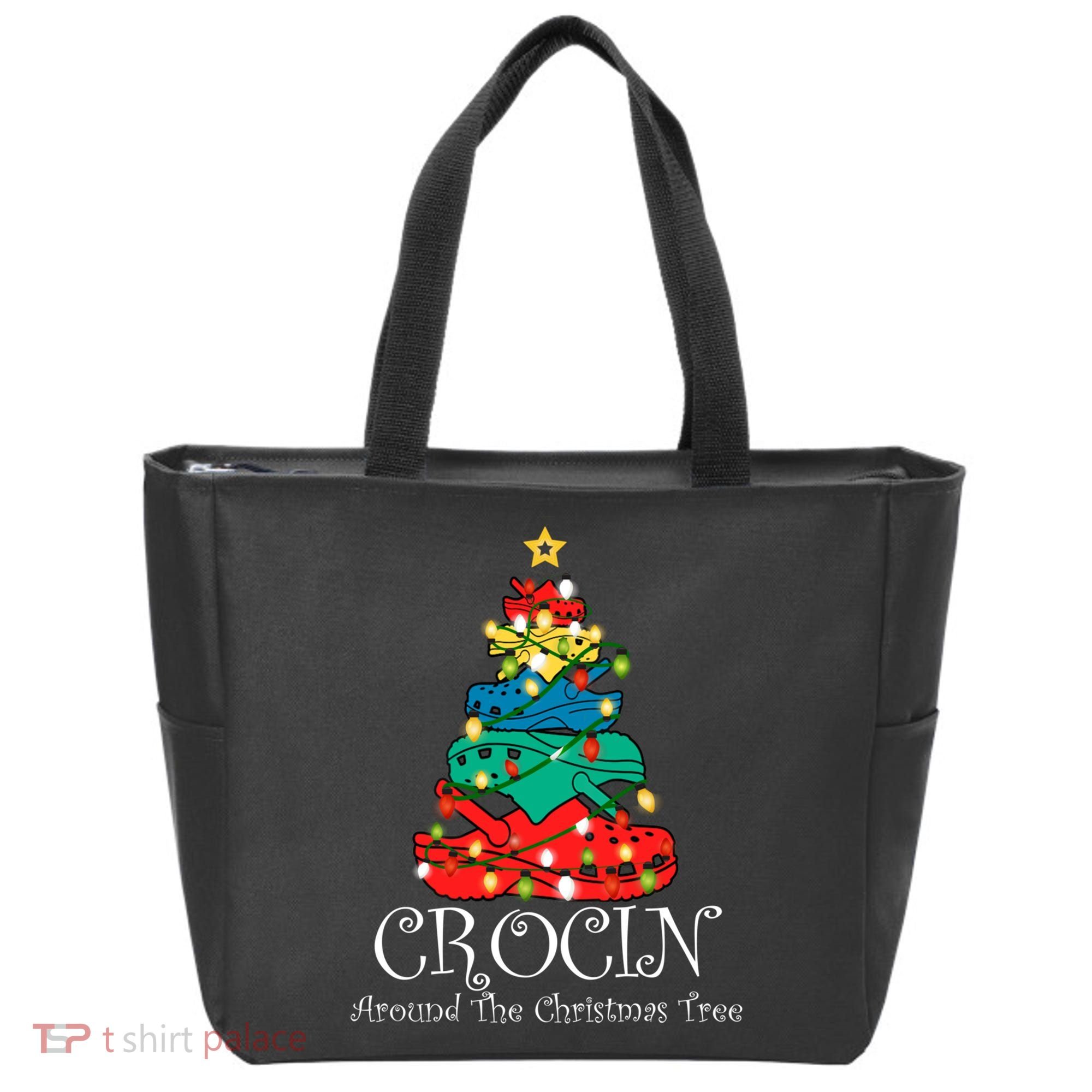 Crocin Around The Christmas Tree Funny Xmas Christmas Pajama Tote Bag