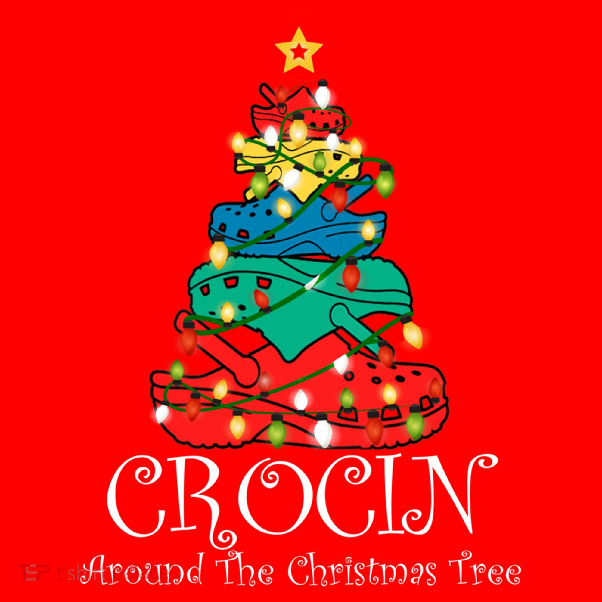 Crocin Around The Christmas Tree Funny Xmas Christmas Pajama Santa Hat