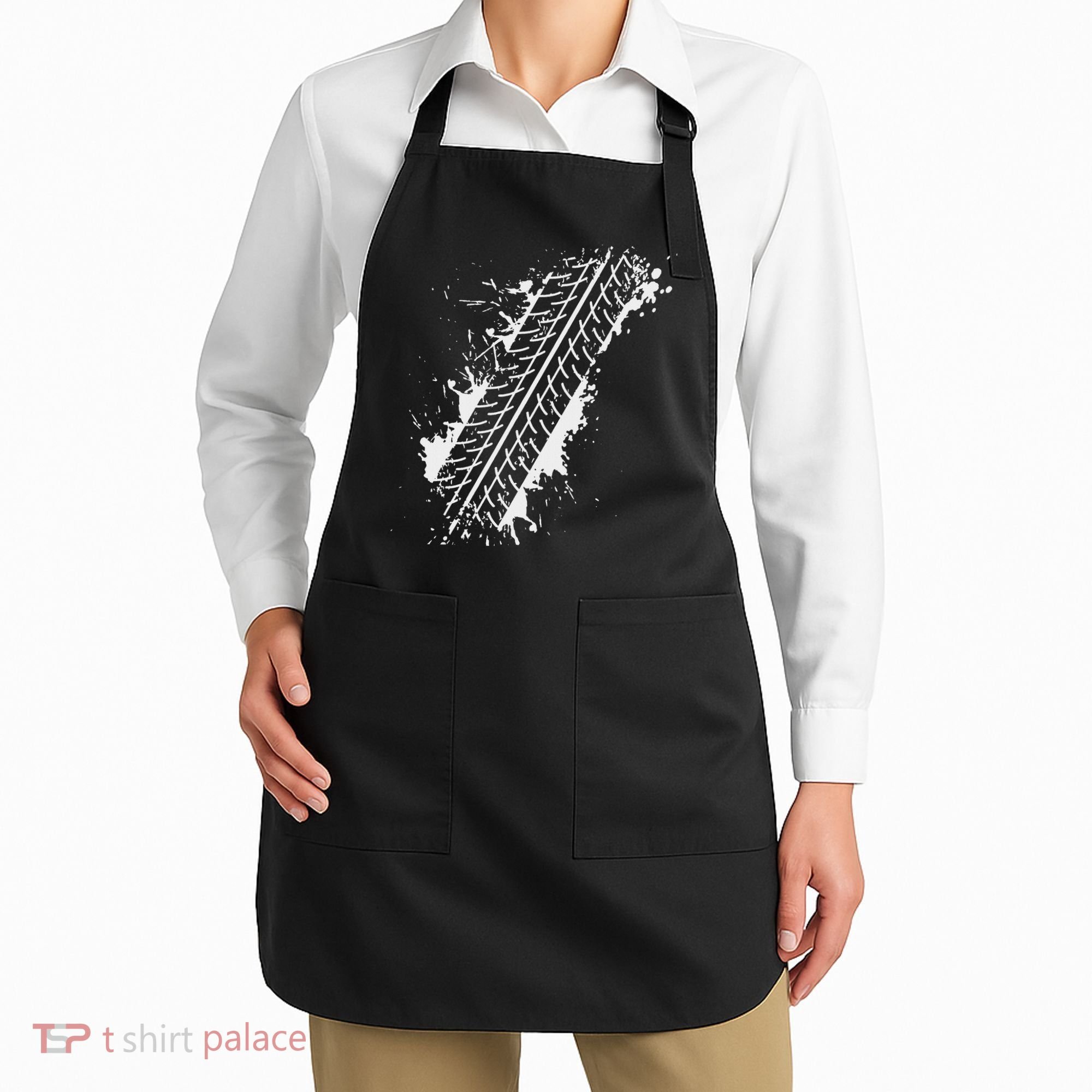 Car Automobile Tire Track Funny Halloween Costume Outfit Apron
